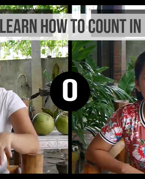 Learn how to learn Ilonggo is written at the top of the image. Two women are separated by a line, Tagalog is written on the left side and Ilonggo is written on the right side.