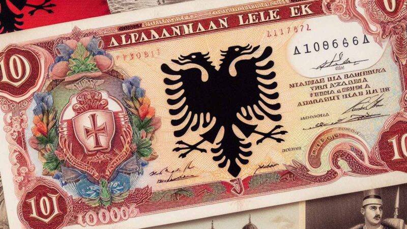 An AI-created Albanian lek bill